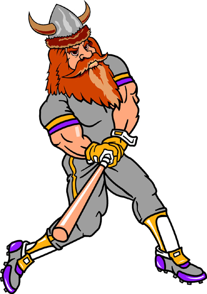 Viking mascot Baseball sports sticker. Let team pride shine! 